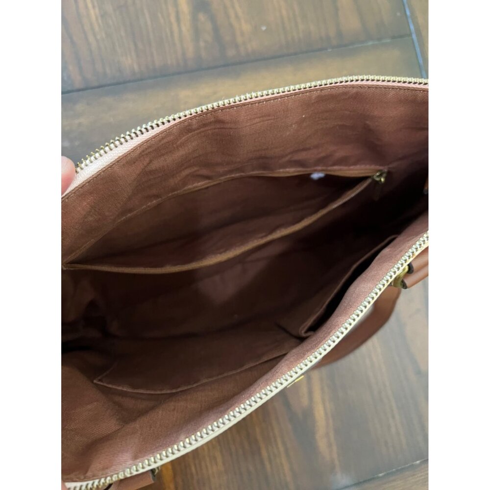 Fossil Mother's Day Large Shopper Tote Shoulder Bag Purse Pink Floral Print - Picture 5 of 11